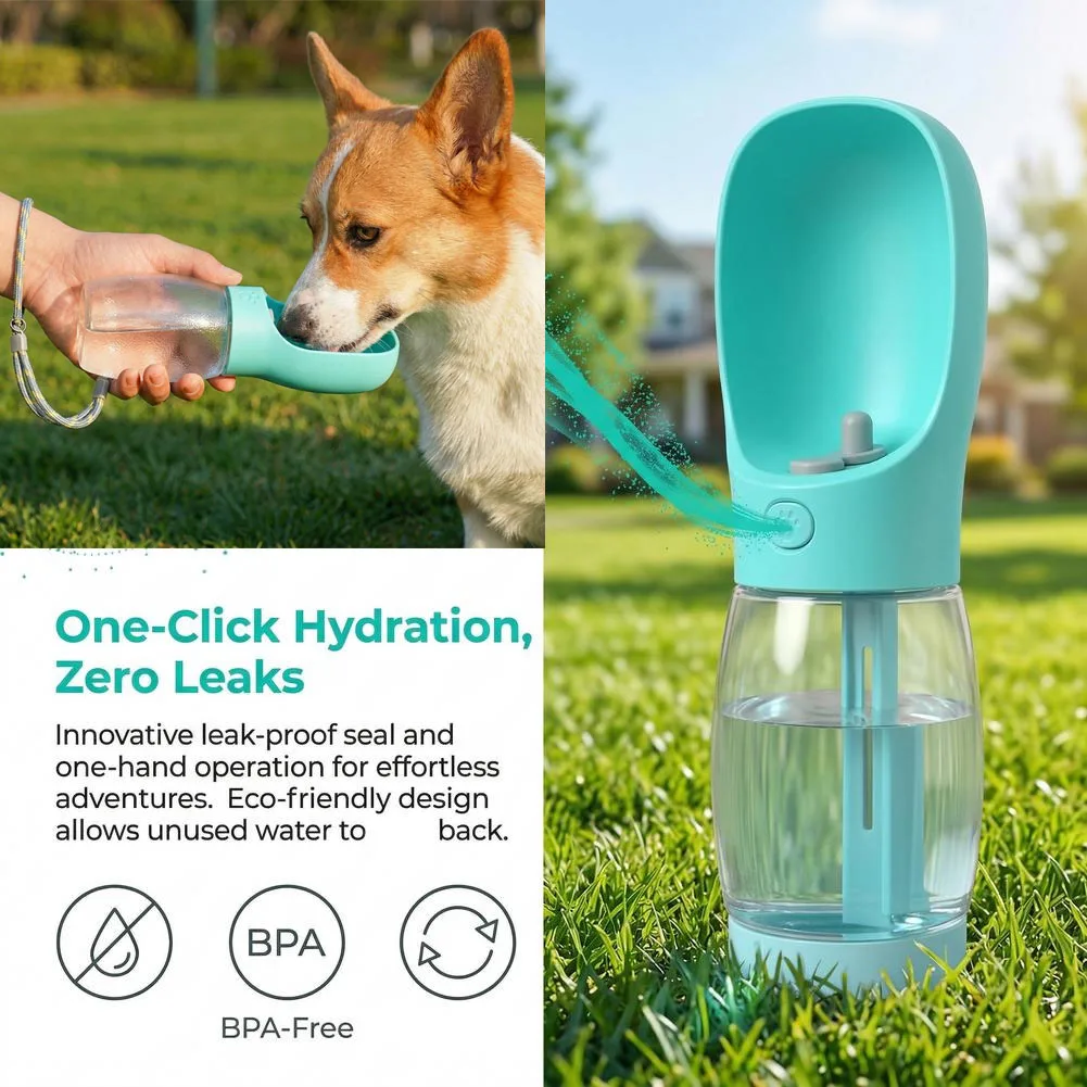 Portable Dog Water Bottle Travel Pet Drinking Bowl For Small Large Dogs Leakproof Puppy Water Dispenser Outdoor Pet Supplies