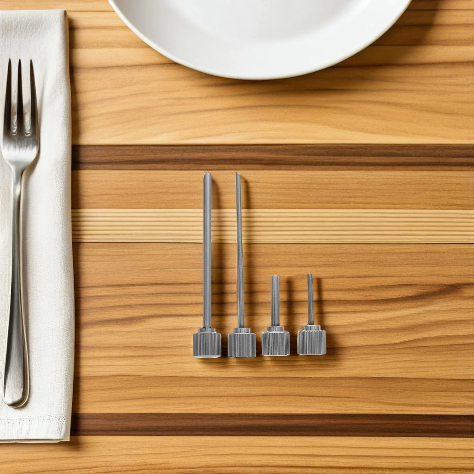 

4Pcs Cream Piping Nozzles Stainless Steel Set Icing Tips Pastry Decorating Tools Universal Dispenser Accessories for Cake Latte