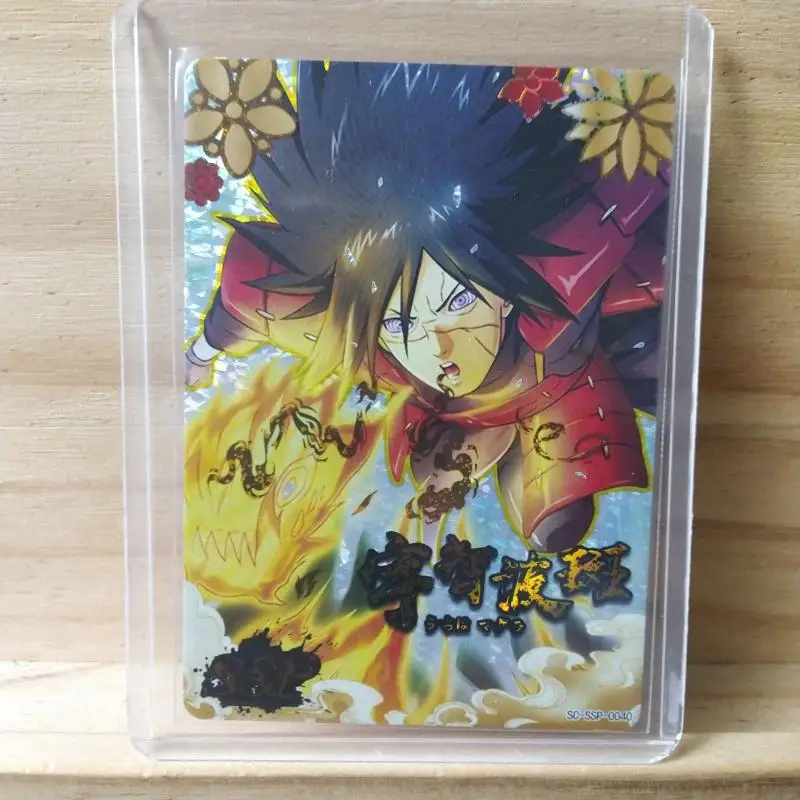 Naruto Rare Sp Series Collection Flash Card Senju Hashirama Sasuke Anime Characters Bronzing Toy Card Children\'s Christmas Gifts