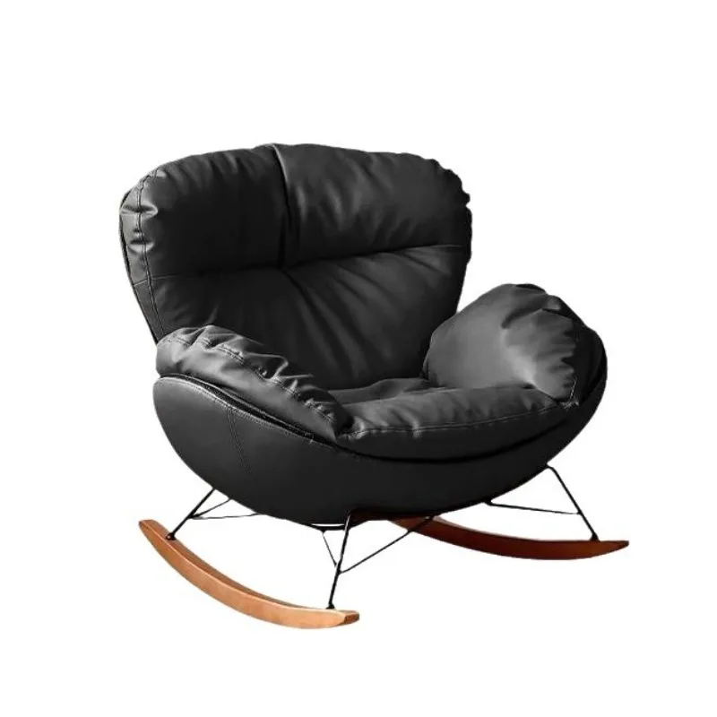 

Nordic single sofa chair, lazy rocking chair, adult balcony leisure chair, household simple living room eggshell recliner