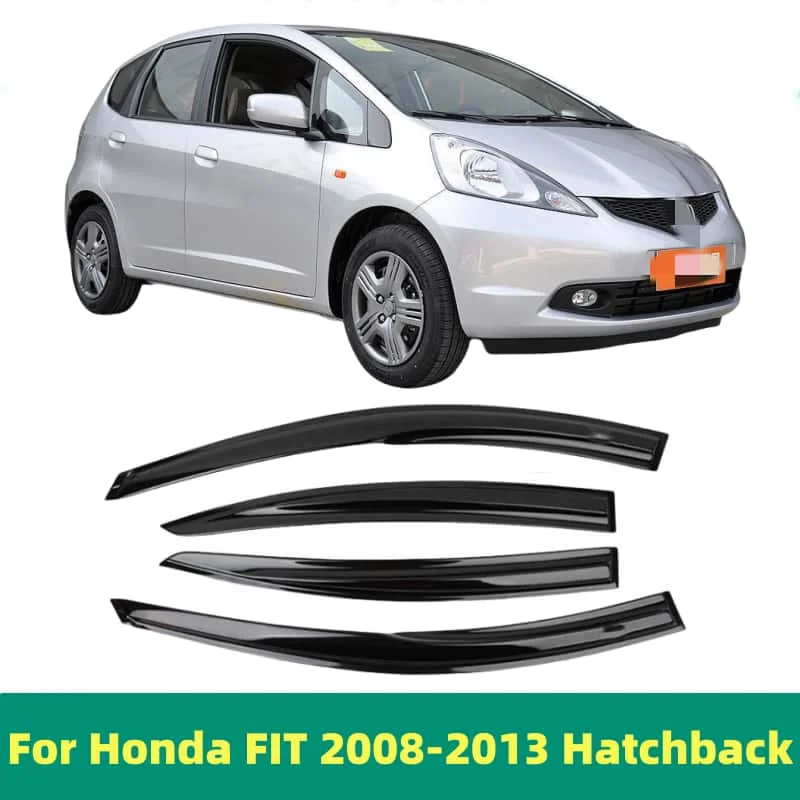 For Honda FIT 2008 2009 2010 2011 2012 2013 Window Visor Side Vent Rain Guard Deflectors Shade Shield Shelter Protector Cover