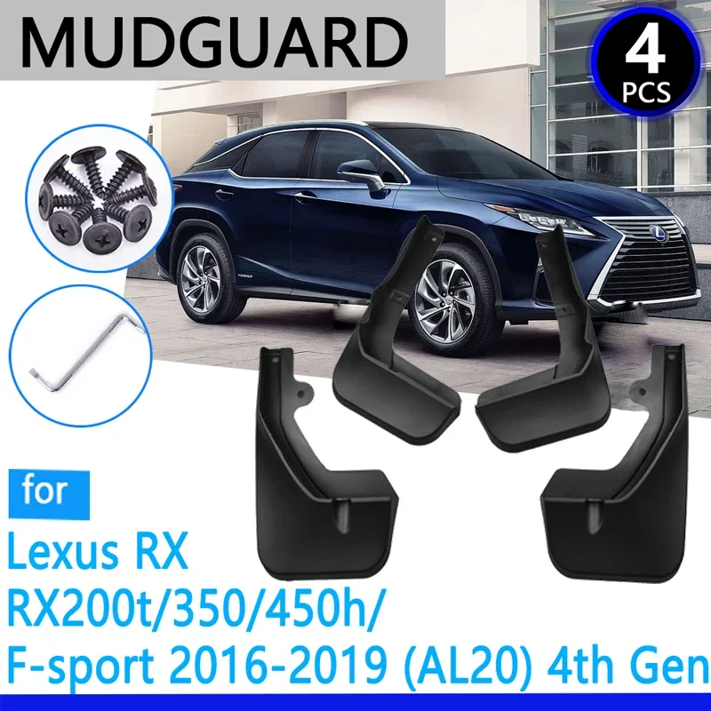 

Mudguard for Lexus RX RX350 RX450h RX200T RX350L F-sport 2016~2019 2017 Car Accessories Mudflap Fender Auto Replacement Parts