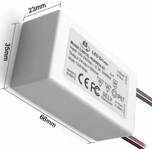 شحن مجاني مصدر الطاقة LD008L-CU06811-50 LD012L-VU05024-02 تيار مستمر LED سائق مفتاح واحد موثوقية مصغرة