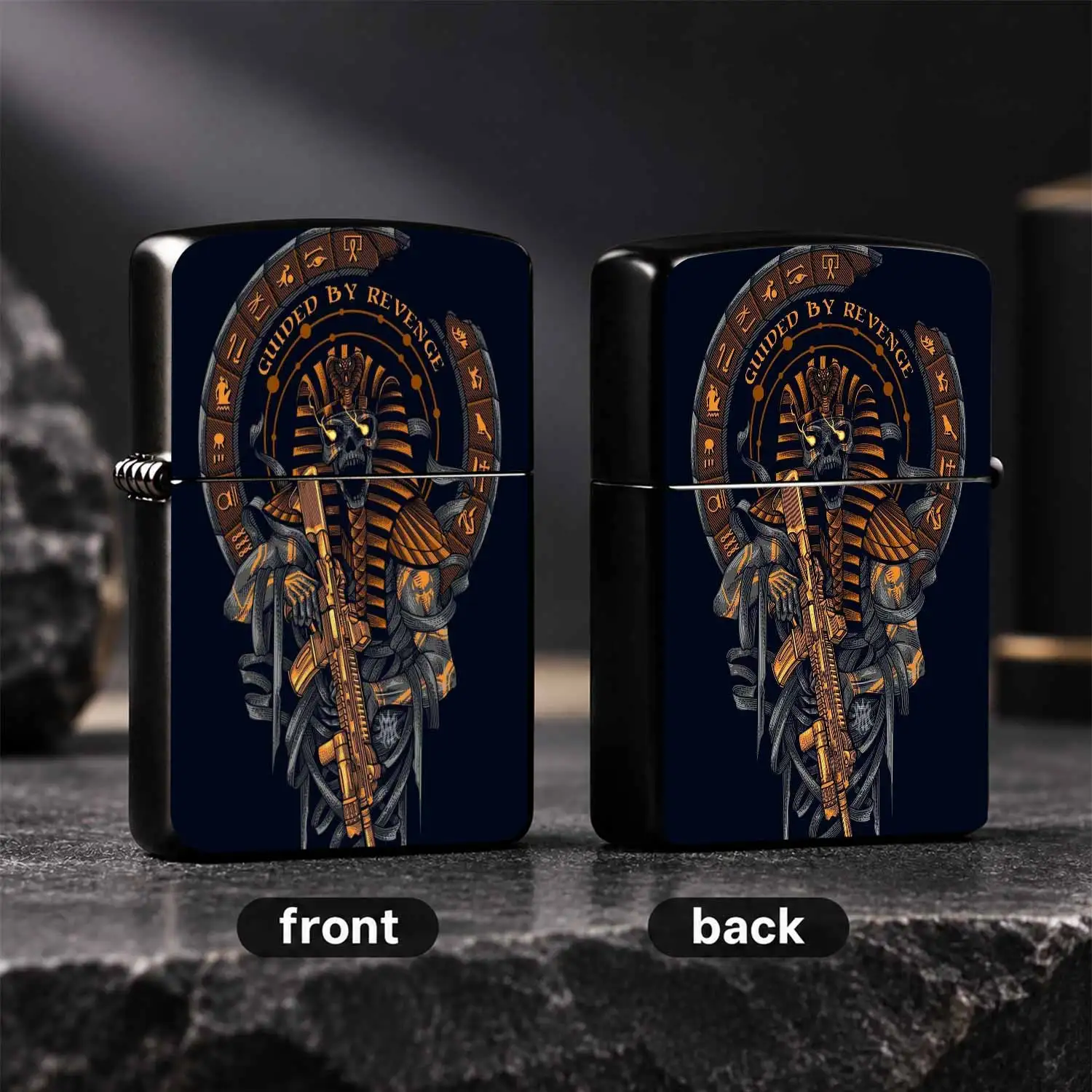 Ancient Egypt Undead Pharaoh Themed Lighter, Retro Stylish Portable Ignition Device, Exquisite Collectible Gift For Daily Use, Travel, Home Decor, Parties And All Scenarios, Cool Unique Pattern Show Your Distinct Taste, Durable Delicate Cra
