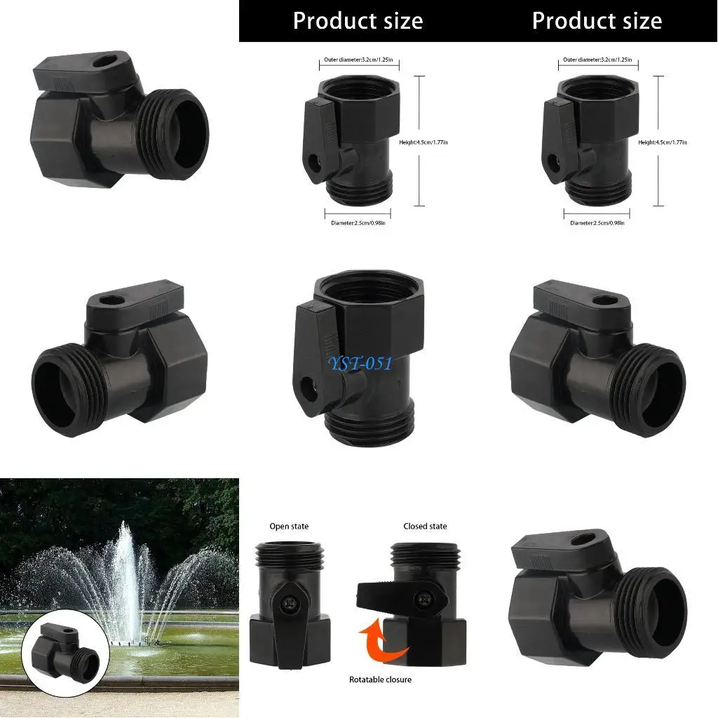 

E15A Садовый однопроходной шариковый соединитель шланга с ручкой из АБС-пластика