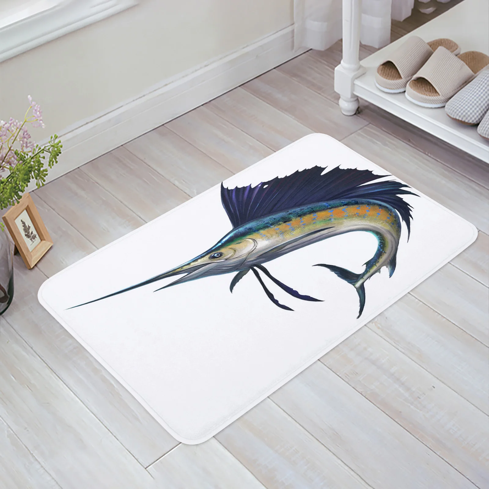 Beakfish Marine Life Kitchen Floor Mat Living Room Decor Carpet Home Hallway Entrance Doormat Balcony Door Anti Slip Rug