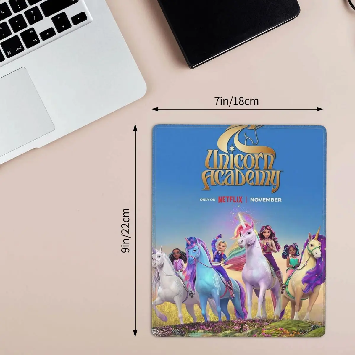 Unicorn Academy 7x9 in 22x18 cm Mouse Pad Computer Keyboard Mouse Mat Gamer PC Laptop Desk Mat Office Accessories Table Mats