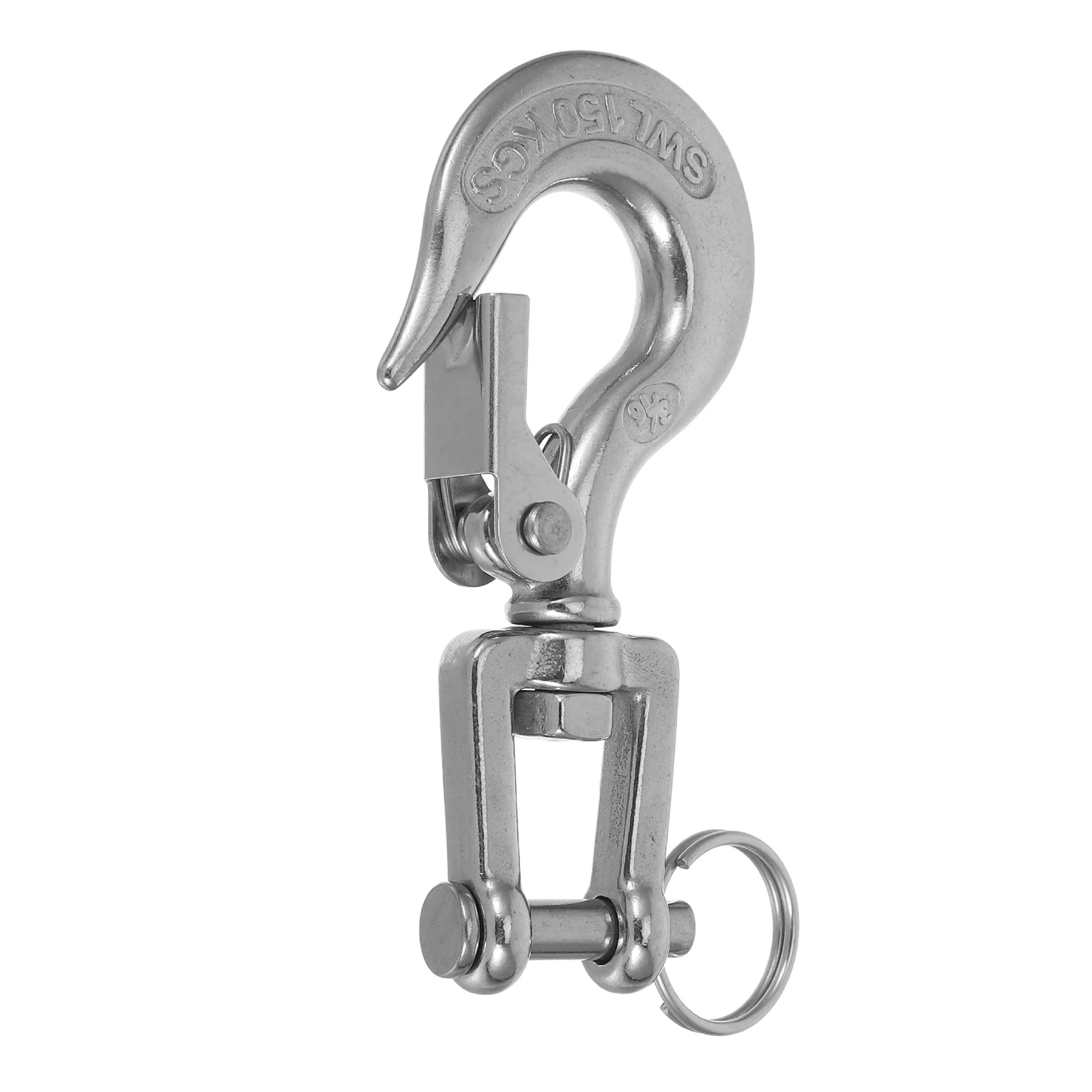 

Stainless Steel Trailer Hook Heavy Duty Boat Hooks Clevis Chain Automobile Tow Swivel Durable 304 Marine Lifting Eye Hooks