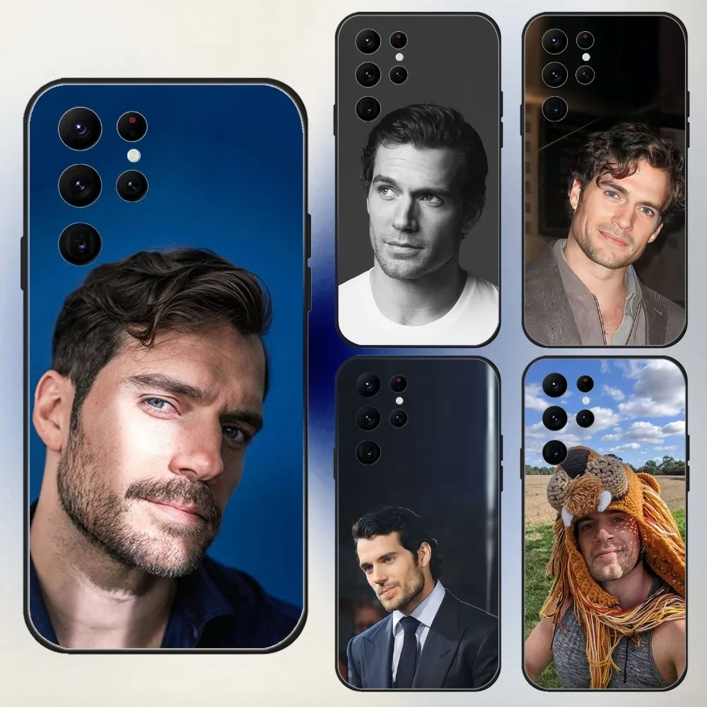 Actor H-Henry C-Cavill Phone Case For Samsung S24,23,22,30,21,10,9,Ultra,Plus,Lite,FE,5G Black Soft Case