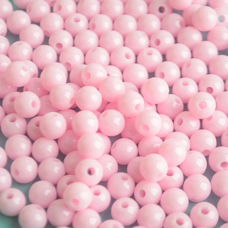 

500g 6/8/10mm Colorful Acrylic Beads Round Shape Loose Spacer Beads for DIY Charms Necklace Bracelet Jewelry Making Accessories