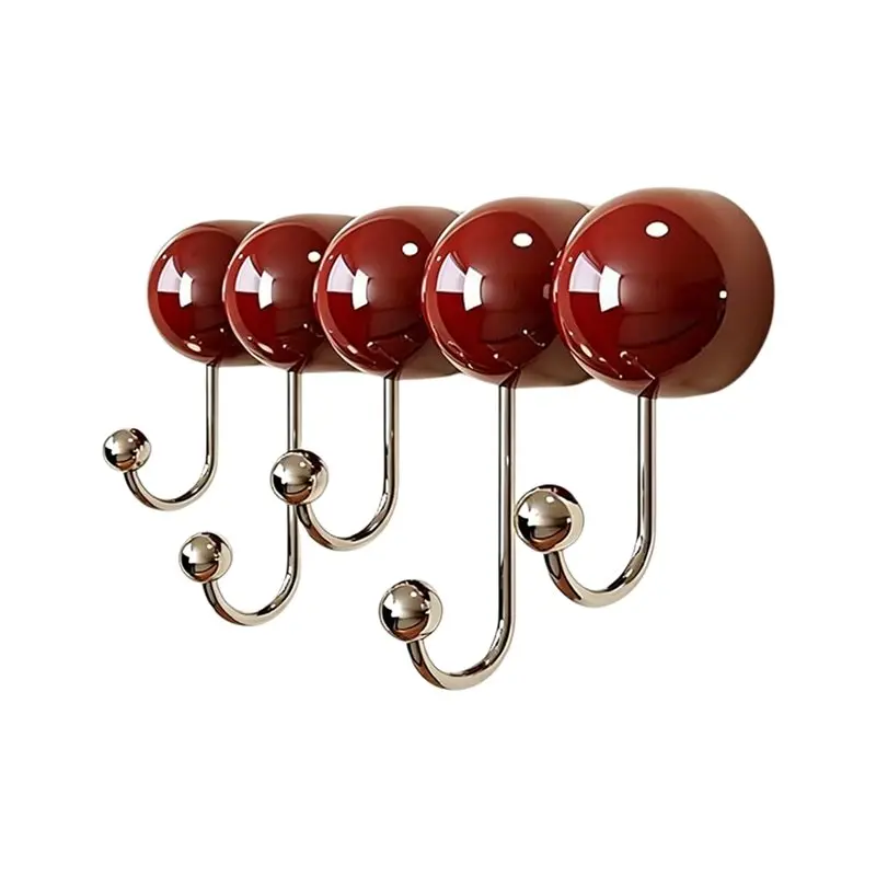 ABGH-Suction Cup Hooks Household No Drill Clothes Hat Organizer Vintage Style Strong Hooks Wall Mounted Coat Rack