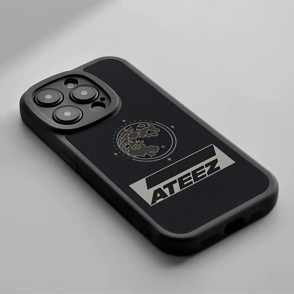 ATEEZ Kpop Phone Case For Iphone 15 Pro Max 14 Plus 11 13 Pro 12 X Xr Xs 7 8 Puls Se Lambskin Silicone Soft Cover