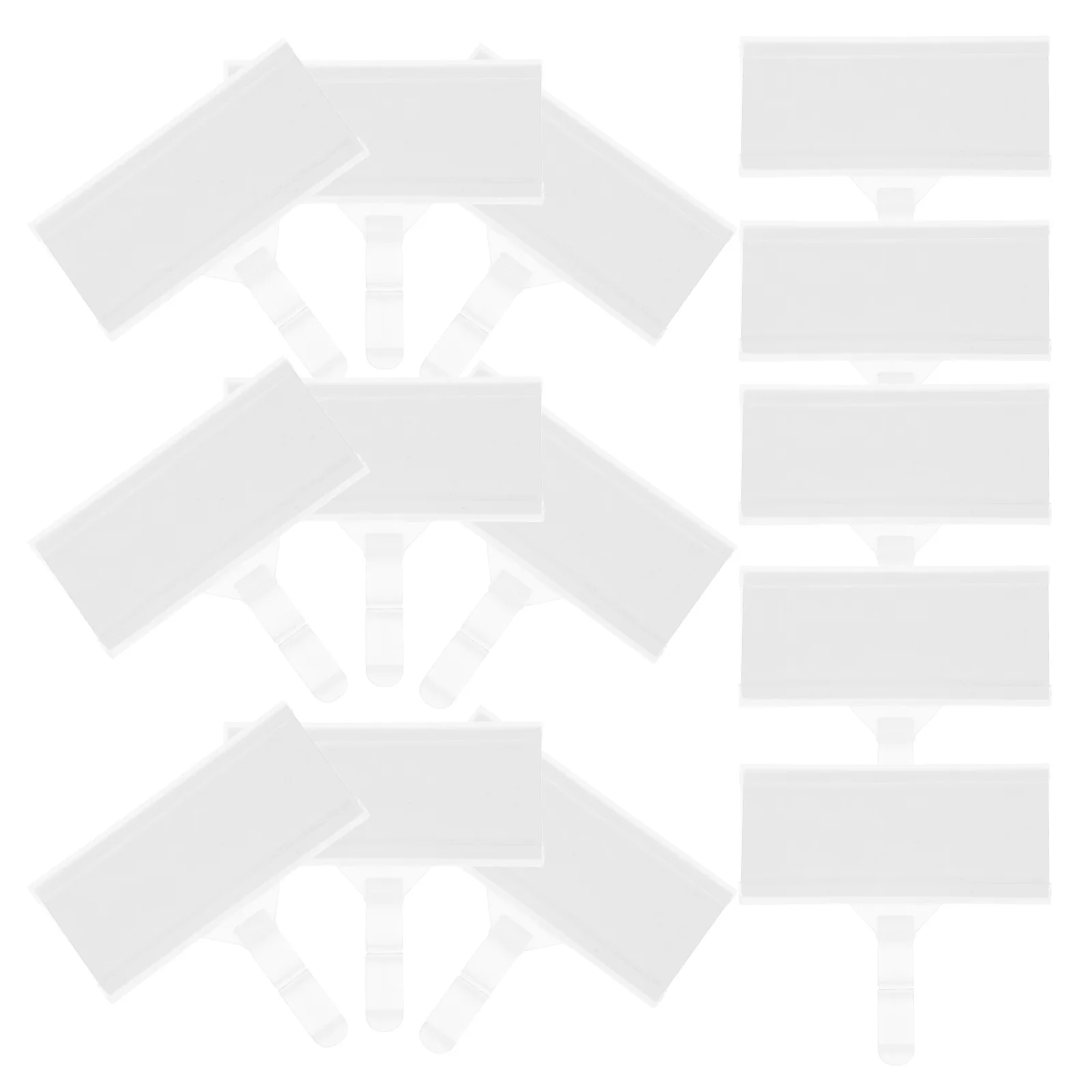 

20 Pcs Hook Price Brand Tag Clip on Basket Labels Bookshelf Baskets Card Cover for Hanging Erasable Storage Bins Plastic