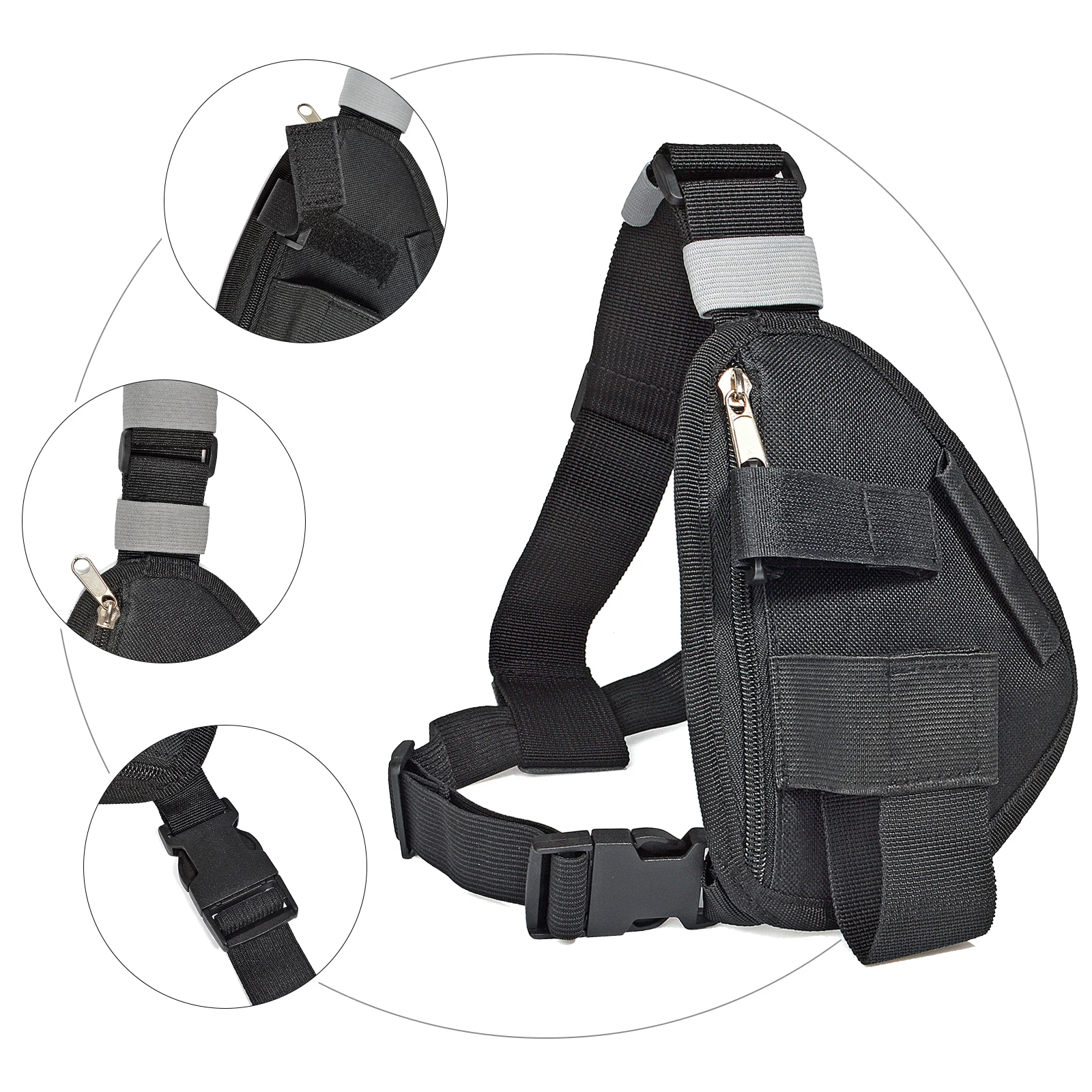 Nylon Holster Case Pouch para Walkie Talkie, 2-Way Radio Chest Pack, Baofeng UV5R, Midland, Motorola, Talkabut, Cobra Retevis Rádios