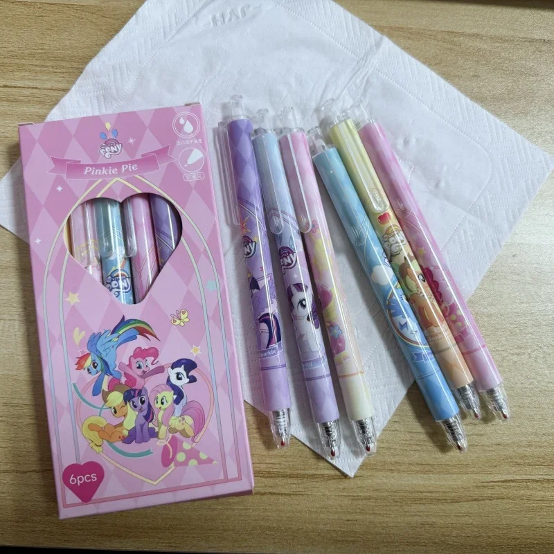 Hot Sale Anime Kawaii My Little Pony Neutral Pen Signature Pen Carbon Pen Stationery Student 0.5Mm Black Cartoon Birthday Gift