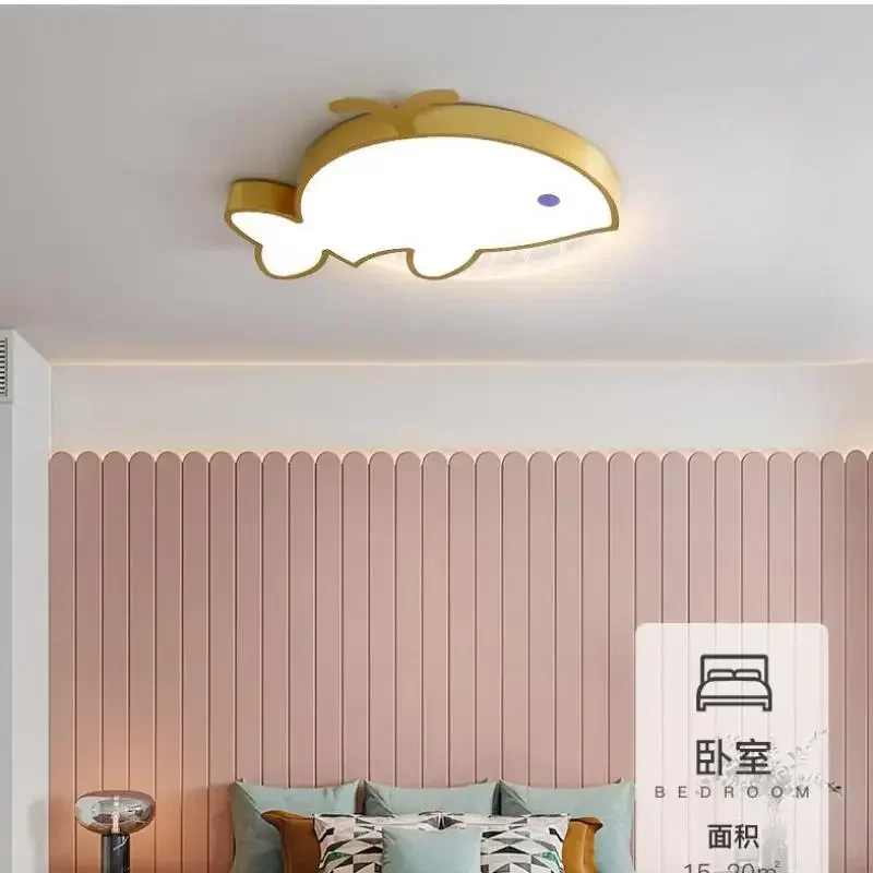 Novelty whale led ceiling fixture lighting Children lamp Kid office Led Ceiling Lamp led lights for Bedroom Lampara kid lighting
