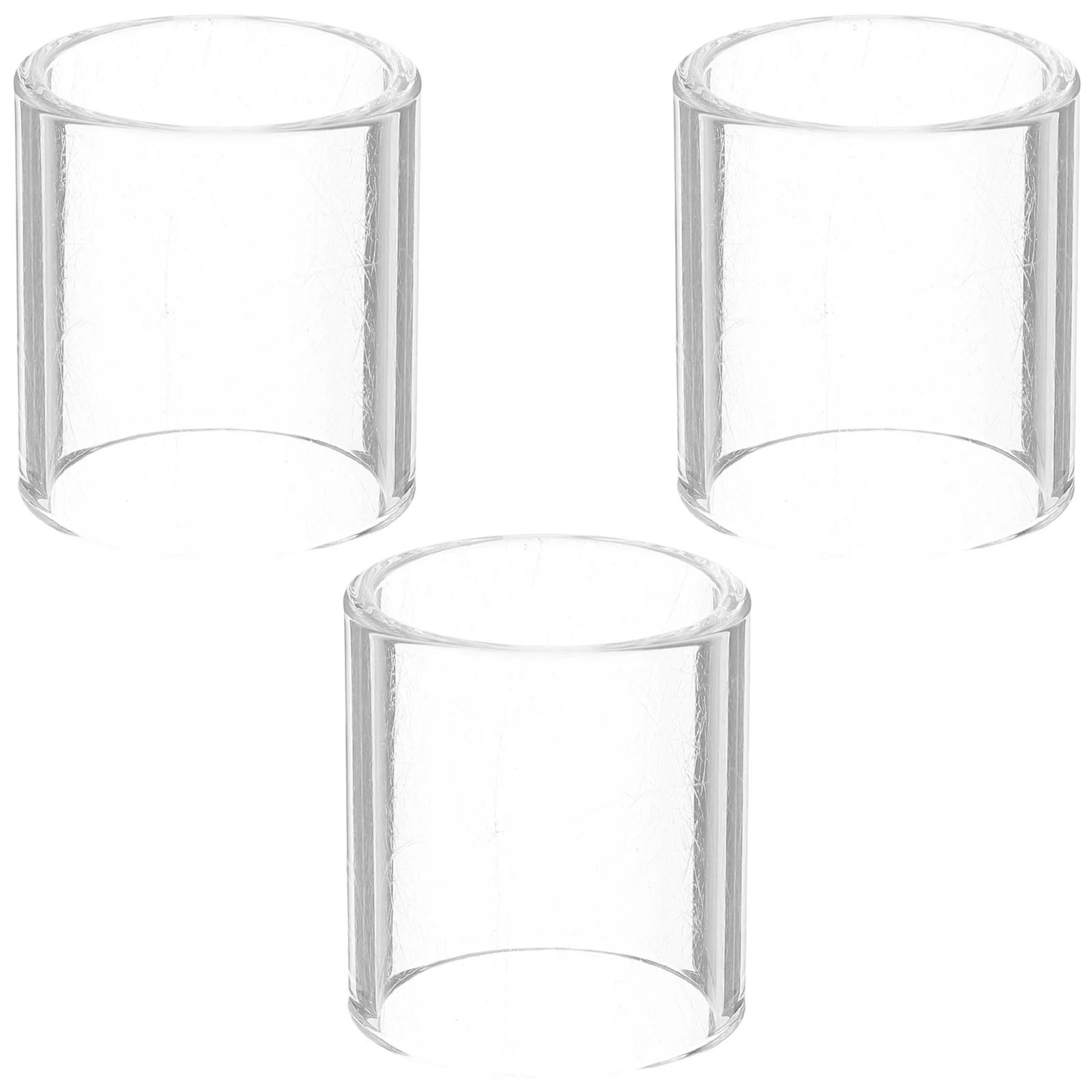 

3Pcs Guitar Slide Transparent Glass Finger Sleeve Bars for Clear Resonant Tone Smooth String Gliding Electric Acoustic Guitar