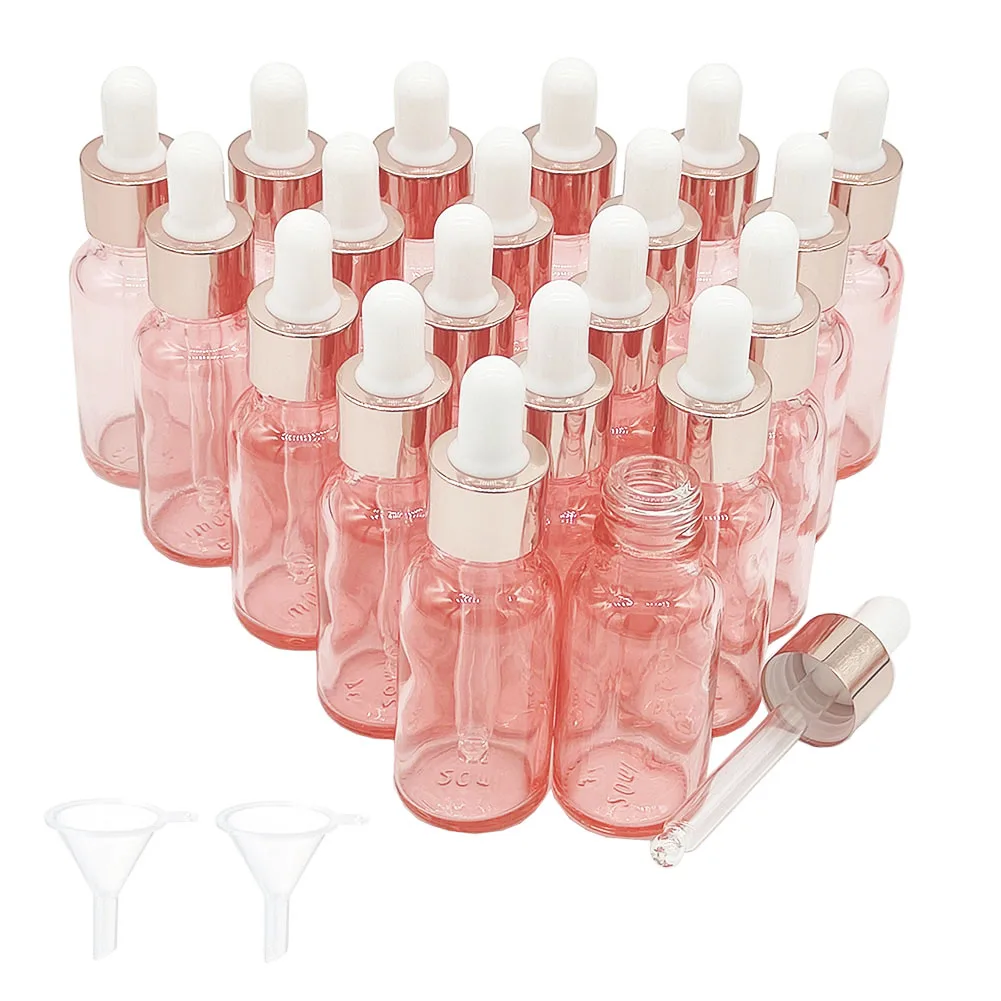 20ml 20pcs/lot Empty Glass Dropper Bottle With Pipette Translucence Essential Oils Bottle For Perfume Massage Sample Bottle Jars