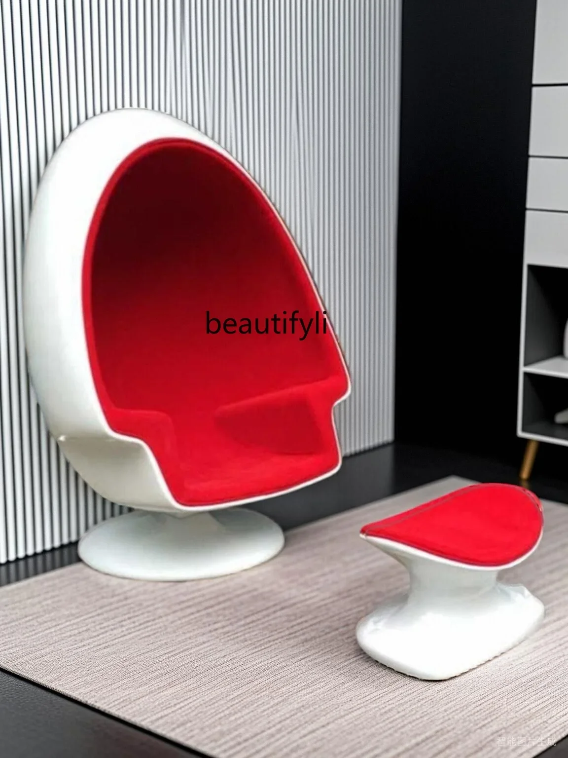 Modern Minimalist Spherical Large Ball Chair FRP Capsule Bubble Chair Casual Swivel Chair