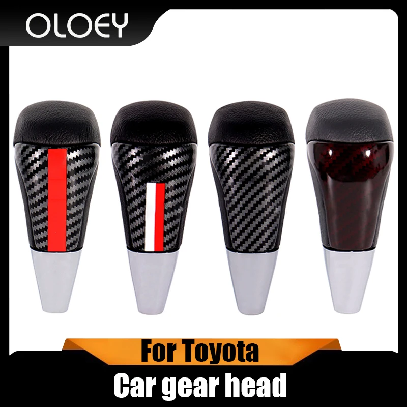 

For Toyota TRD car personality modification gear head carbon pattern gear head shift lever