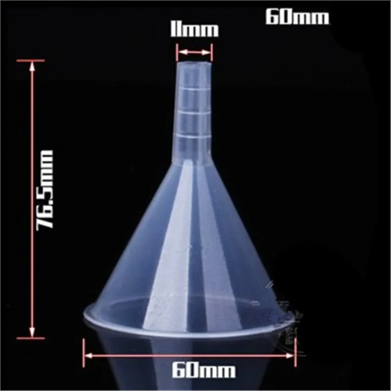 プラスチック製香水ディフューザー,小さな液体充填,透明な漏斗,短い首,60ml, 10個