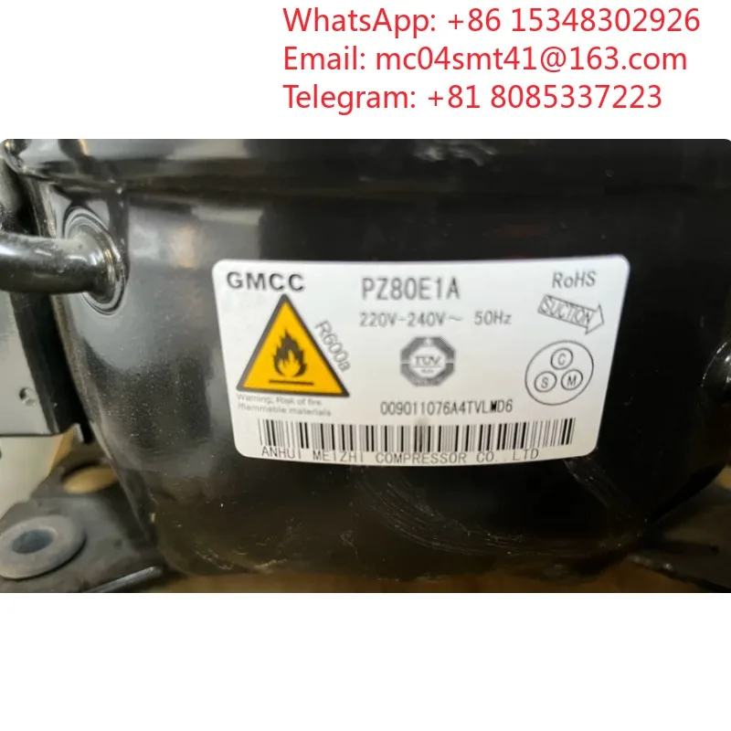 1PC PZ80E1A SZ80 Hermetic Refrigerator Freezer Compressor Unit Low Noise Cooling Motor For Domestic Refrigeration Mechanical Sys
