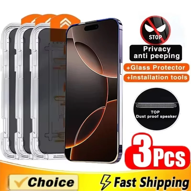 

3Pcs Dust Free Glass Privacy Screen Protector For Xiaomi Redmi Note 13 Pro 5G 12 11 10 9 8 7 9S 10S 11S 12S 14C 10C 12C 13C A3
