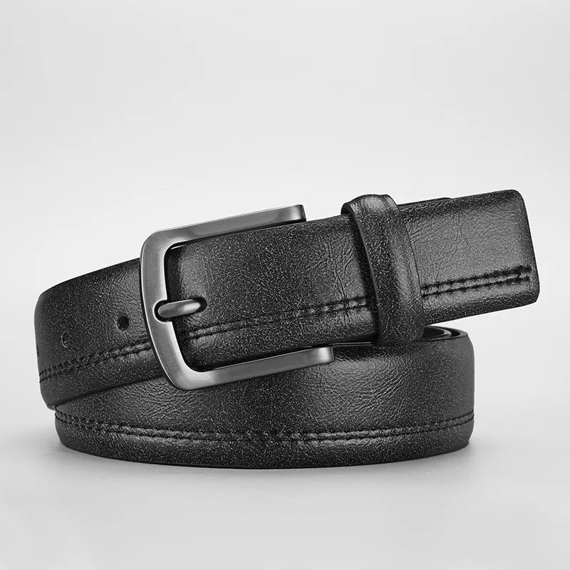 High Quality Letter Buckle Designer Men\'s Belts Casual Genuine Leather Cowskin Casual Jeans Waist Strap White Ceinture Homme Men