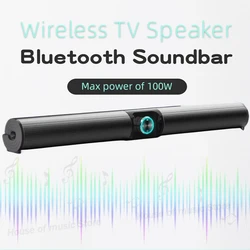 BS-55 100W TV Sound Bar Wireless Bluetooth Speakers Portable HomeTheater Surround Boombox FM Radio Supports USB,Coaxial,AUX-IN