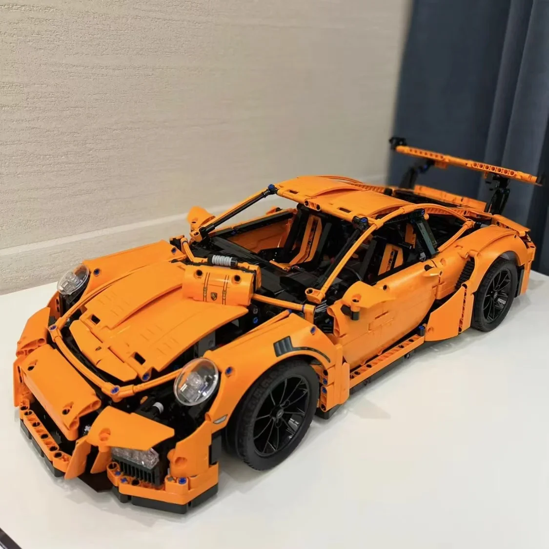 MOC Technical Brick Orange Super SportsCar Model Compatible 42056 Building Blocks Kid Educational Toy Birthdays Gifts Set