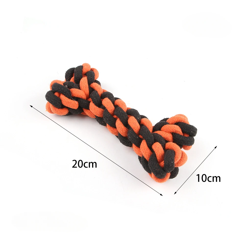 Halloween Dog Toys for Small Dogs Knot Cotton  Rope Ball Dumbbell Puppy Cleaning Teeth Chew Toy Durable Braided Bite Resistant