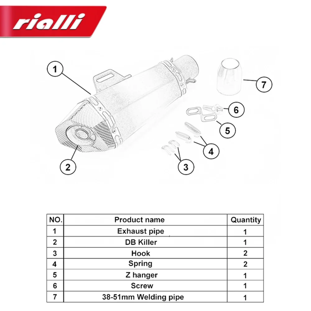 Hatoldalú 36-51mm Motorbicikli Halálra fáraszt Csőhálózat Szökés Hangtompító matrica vel Decibel Gyilkos számára Z900 GSXR1000 SV650 R6 R3 ZX6R ZX10 K7 MT07