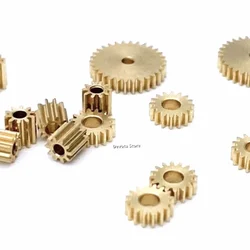0.4M Copper Gear 6/7/8/9/10/11/12/13/14/15/16/17/18 Teeth Precision Machinery Gears Metal Model Gear DIY