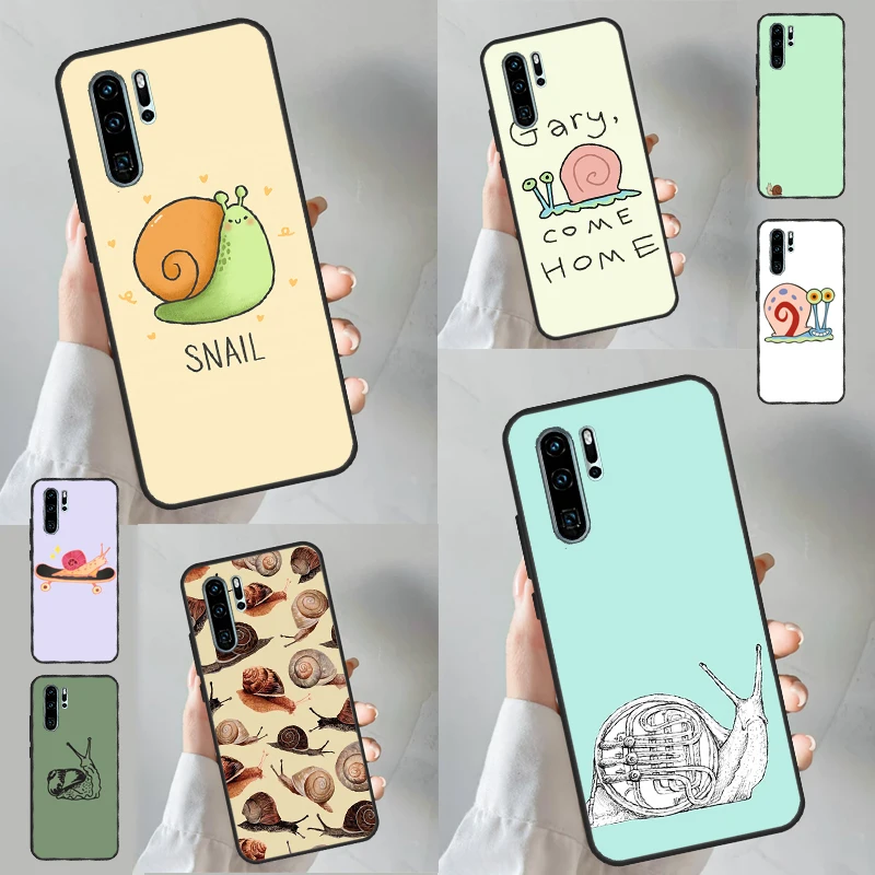 Cartoon Animal Snail Case For Huawei Nova 10 SE 9 5T 11i 8i 3i 11 Pro Y91 Y90 Y70 Y61 Y60 P30 P20 P40 Lite Cover