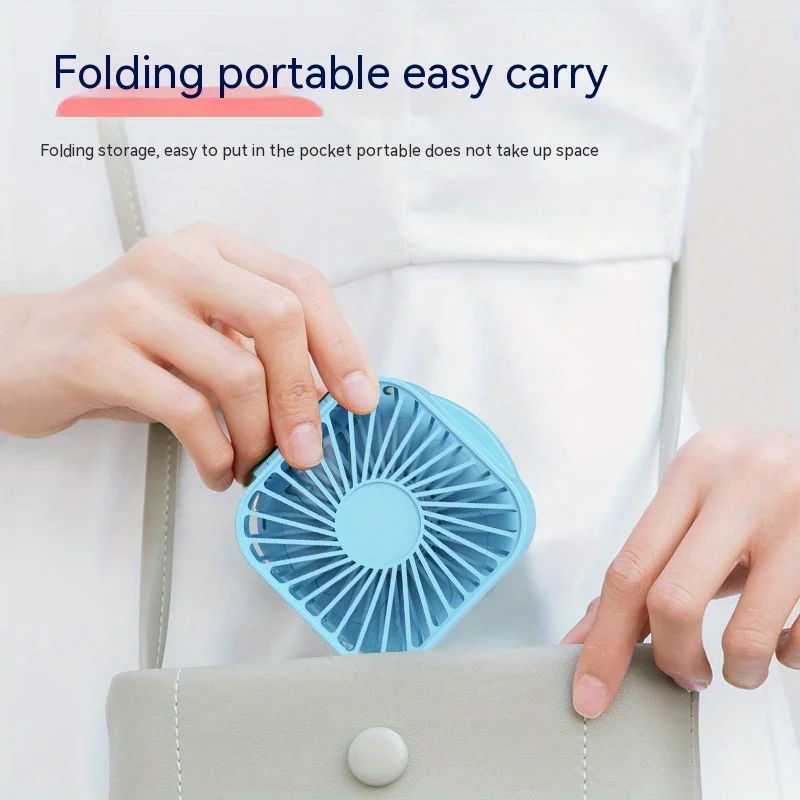 NEW Hanging Neck Fans With Vanity Mirror Outdoor Handheld Multifunction Fan Home Desktop Folding USB Rechargeable Mute Mini Fan