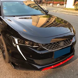 Front Bumper Spoiler Protector Plate Lip Type DGS Body Kit Splitter Carbon Surface Chin Shovel For Peugeot 508 2019