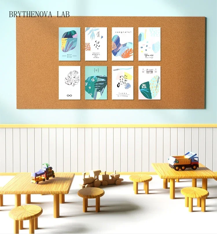 Aqumotic Cork Board for Office Long Bulletin Boards for Walls Frameless Pin Corkboard Coark Large Tack Corkboards
