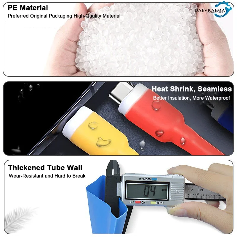580pcs Wire Heat Shrink Tubing Kit with 300W / 392℉ Mini Heat Gun Mini Heat Gun or Wires,Shrink Wrap and Cable Repair
