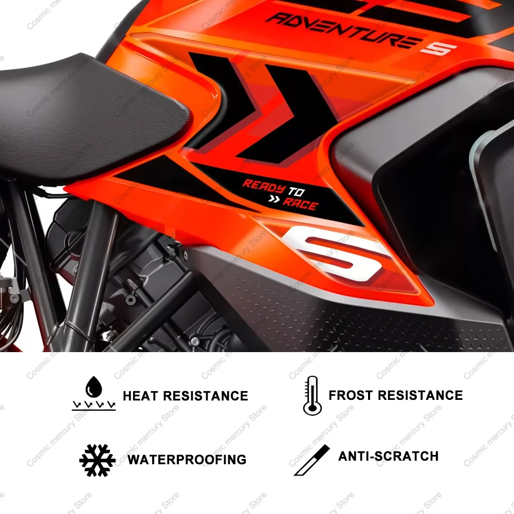 オートバイ用3Dエポキシ樹脂タンクパッド,ステッカー保護キット,1290 Super Adventure s 2023 on,L-167シルバー,3Dジェル