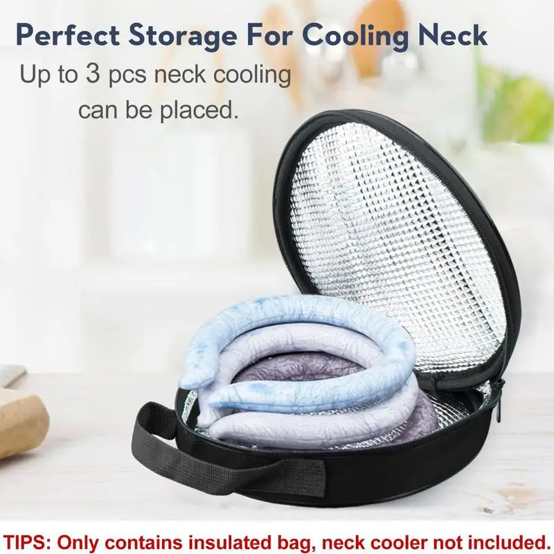 Neck Tube Cooler Thermal Bag Insulated Neck Cooling Ice Tube Handheld Bag Camping Traveling Ice Neck Tube Holder To Keep Cold