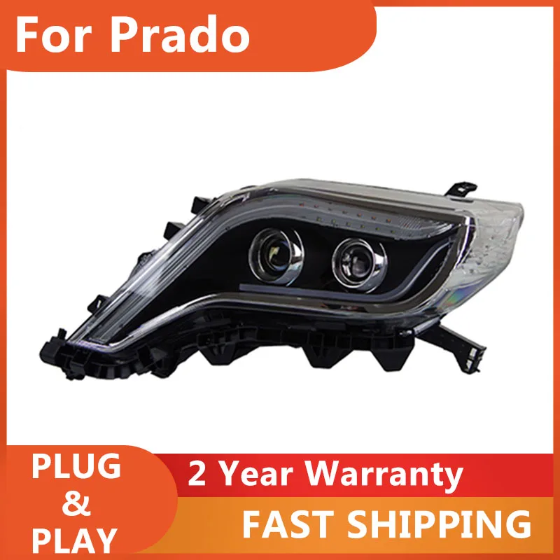 

Автомобильные аксессуары для фар Toyota Prado 2013-2017 Prado, фара LC150 DRL, указатель поворота, ближний свет, линза проектора