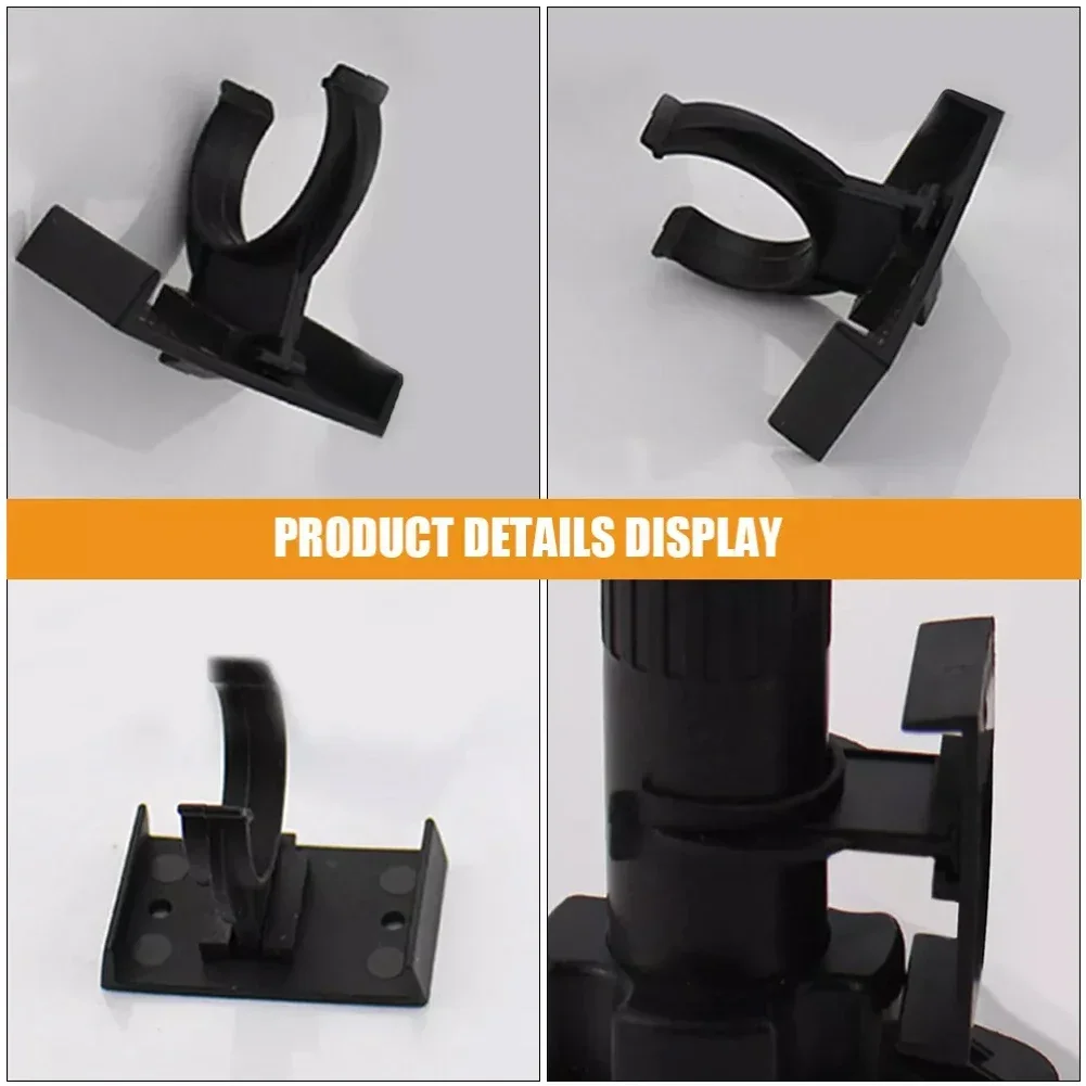 8 Pcs Cabinet Foot Buckle Black Kitchen Board Plinth Clips Fixture Kick Skirting Trims Plastic Leg Furniture Levelers