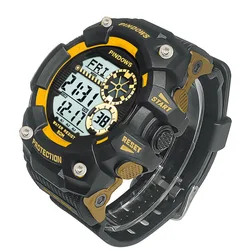 Orologio elettronico impermeabile da uomo quadrante grande nero mutifunzioni orologio da polso digitale subacqueo cronometro da ragazzo orologio da polso maschile originale