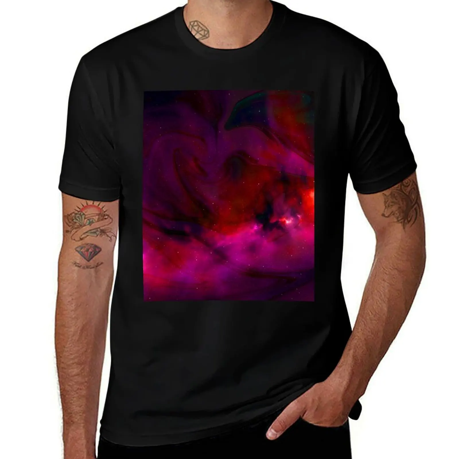 

Purple Space Liquid Painting T-Shirt black cotton t-shirt plain for man package t shirts for man pack white man tshirt T-Shirt