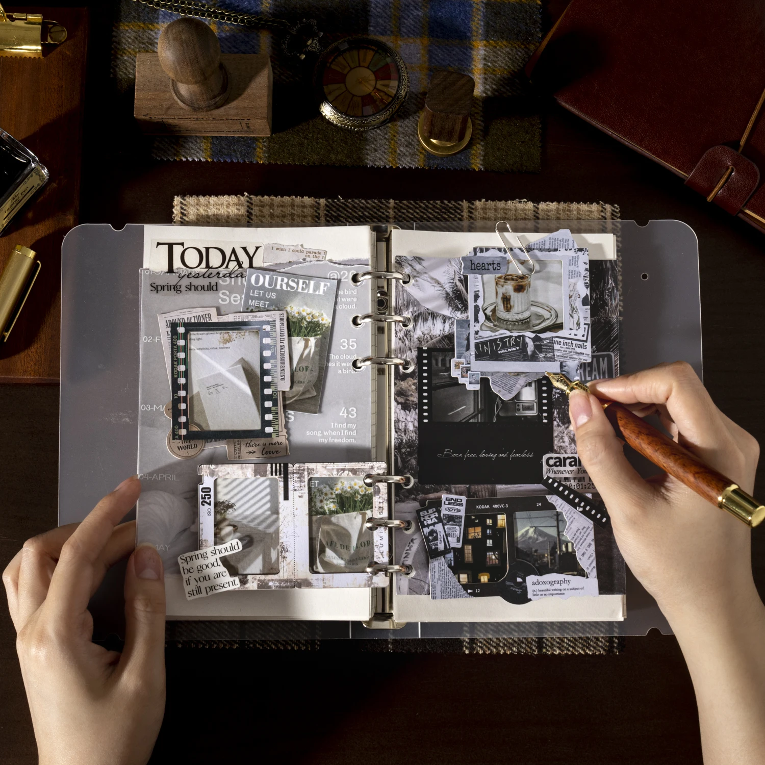 

50 Pcs Vintage Hollow Border Journal Sticker Collage Decorative Aesthetic Stickers DIY Scrapbooking Supplies Creative Stationery