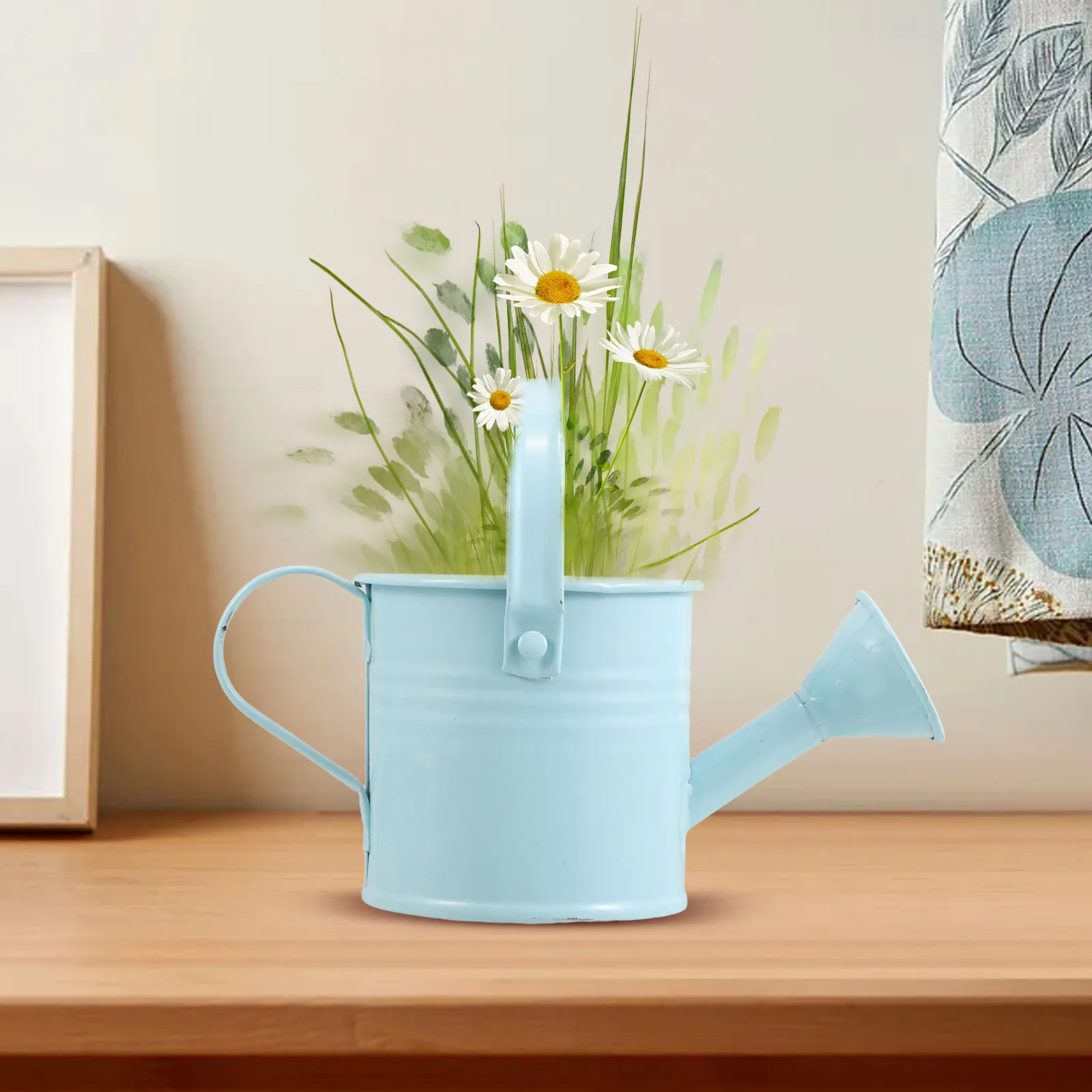 

Mini Watering Can With Handle Candy Colors For Succulents Plants Garden Home Office Cafe Decor Rustic Metal Bucket Vintage