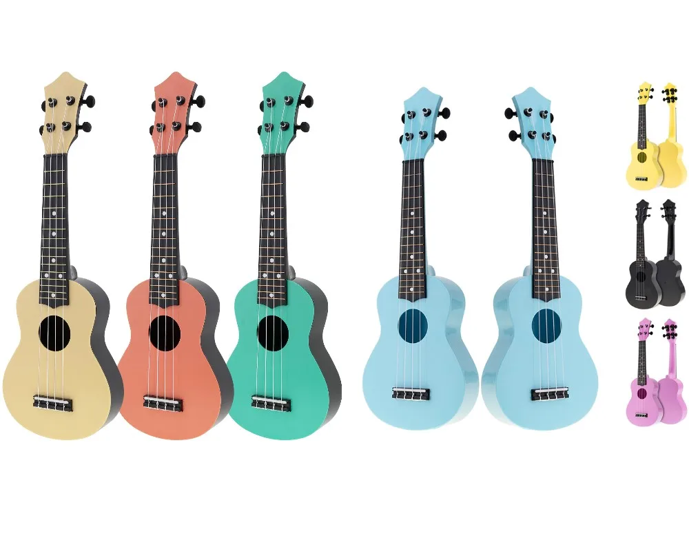 21 Inch Ukulele 4 Strings Uke Colorful Acoustic Hawaii Guitar Guitarra Musical Instrument Toy Gift for Music Beginner