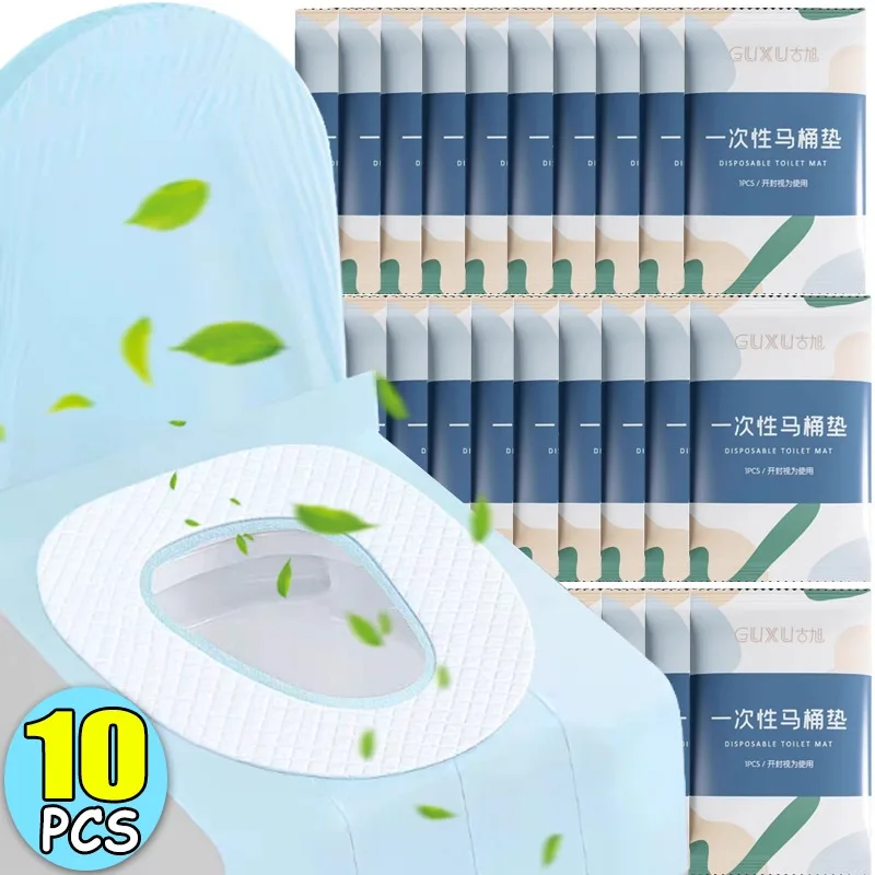 

5/10sets Disposable Toilet Seat Cover Thickened Disposable Safety Toilet Lid Pad for Travel Camping Hotel Bathroom Accessiories