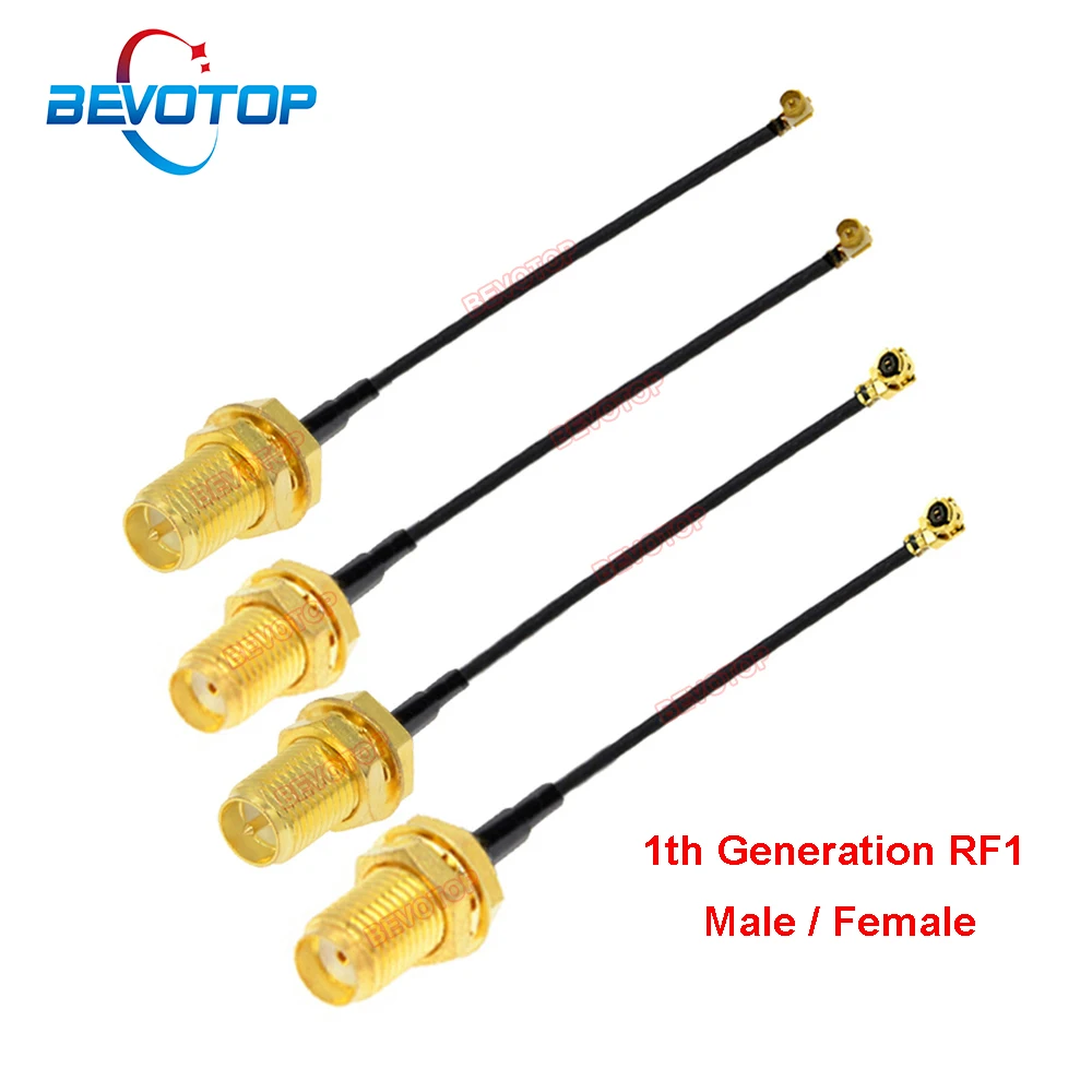 10pcs/lot RP-SMA / SMA Female to 1st Generation RF1 Male / Female Connector WIFI Antenna Extension Jumper RF1.13 Cable Pigtail
