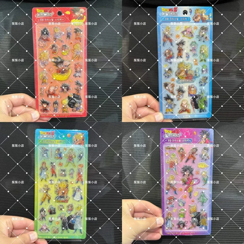 

4pcs Dragon Ball Z Son Goku 3d Solid Embossed Relief Sticker Diy Mobile Phone Decor Sticker Student Hand Account Stationery